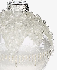 Holiday Lane Iced Delight Silver Ball Ornament, Macy's Exclusive