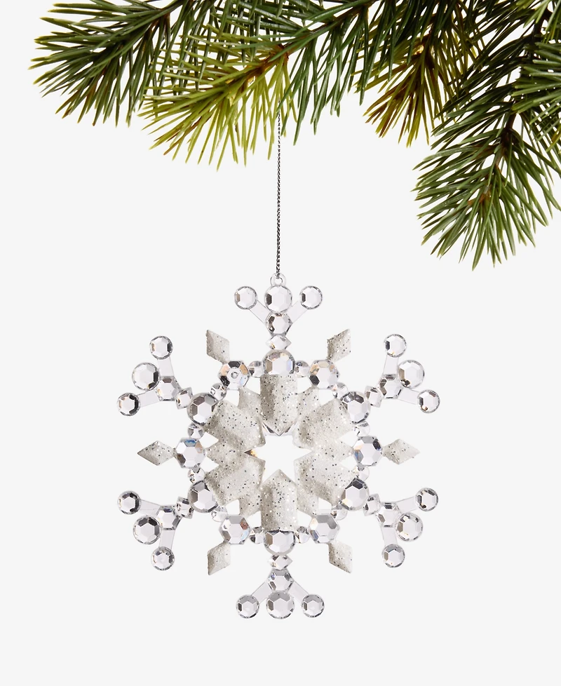 Holiday Lane Iced Delight Gem Snowflake Ornament, Macy's Exclusive
