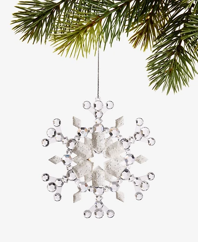 Holiday Lane Iced Delight Gem Snowflake Ornament, Macy's Exclusive