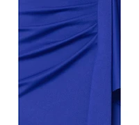 Xscape Women's One-Shoulder Ruffled Long Fit & Flare Dress