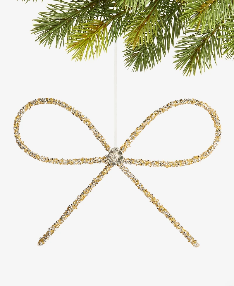 Holiday Lane Jeweled Classics Glitter Bow Ornament, Macy's Exclusive