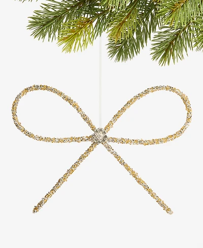 Holiday Lane Jeweled Classics Glitter Bow Ornament, Macy's Exclusive