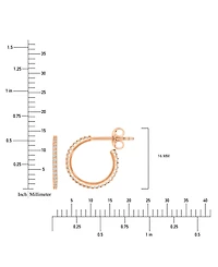 Cubic Zirconia Small Hoop Earrings (1/2 ct. t.w.) in 14k Gold-Plated Sterling Silver, 0.62"