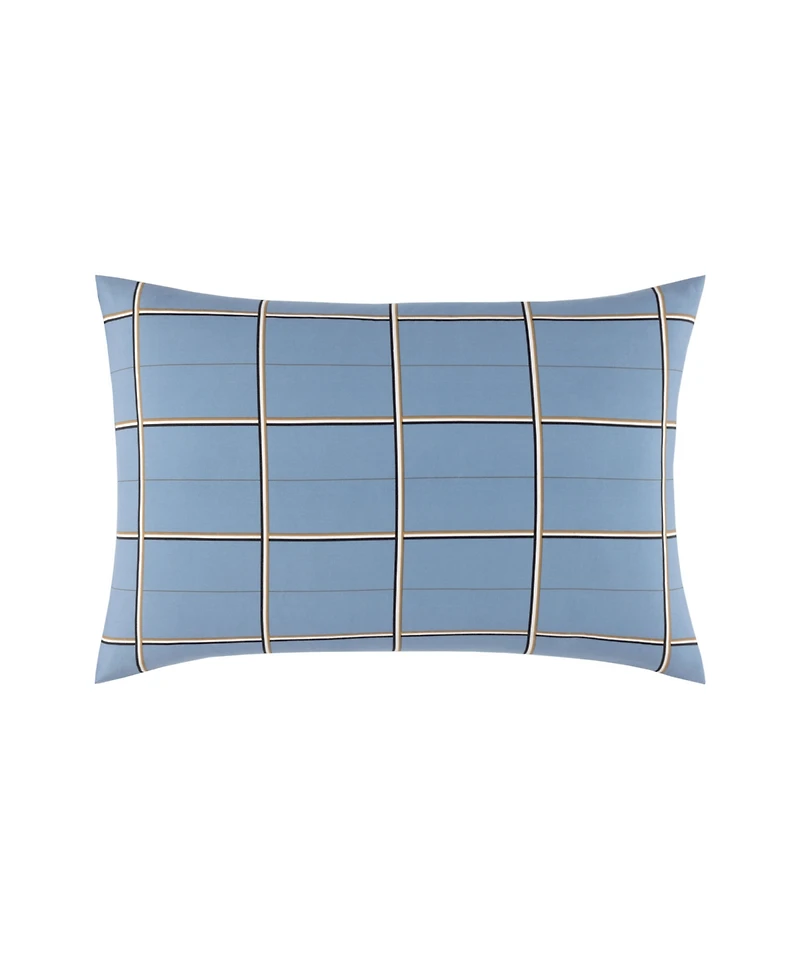 Closeout! Boss Home by Hugo Boss Check Cotton Sateen Sham Pair, Standard