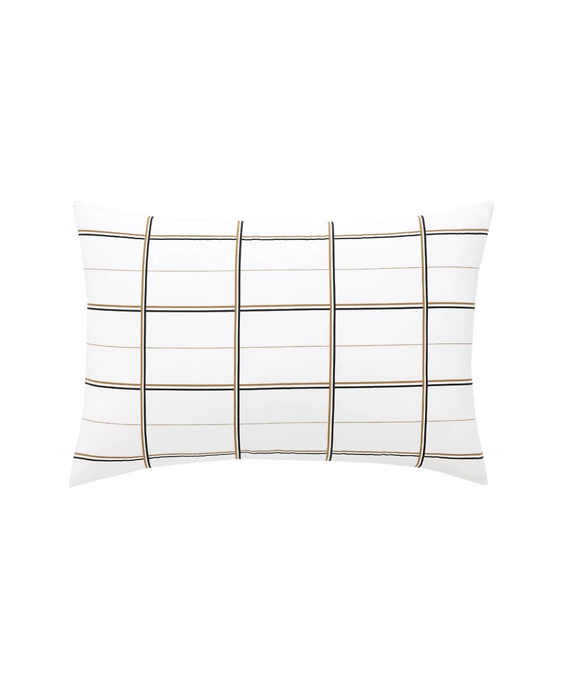 Closeout! Boss Home by Hugo Boss Check Cotton Sateen Sham Pair, Standard