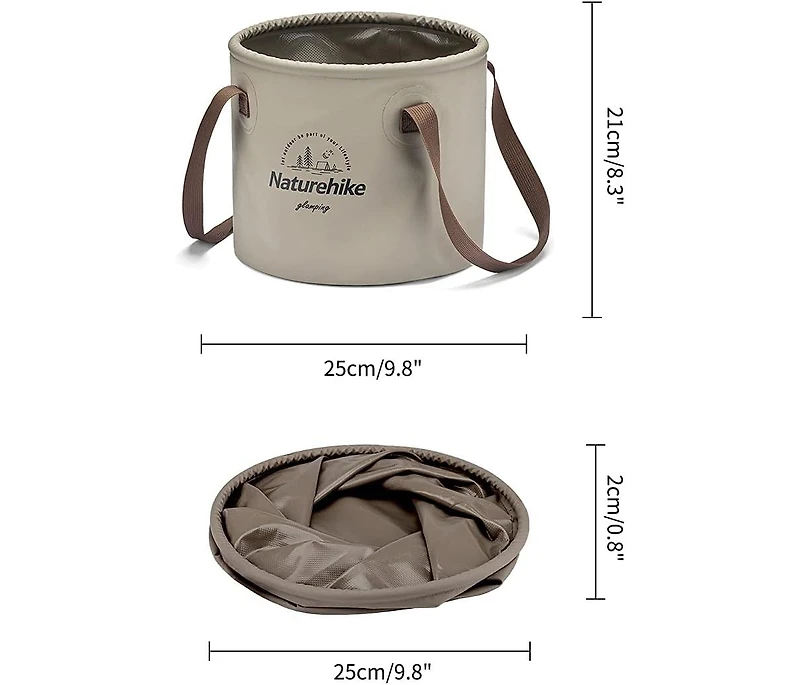 Naturehike Collapsible Bucket, Folding Bucket Wash Basin with Handle
