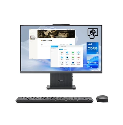 Lenovo IdeaCentre I 27" Daily All-in-One Intel Core i7 13620H 16GB Ram Intel Uhd Graphics 512GB Ssd Storage Windows 11 Home Fhd 100Hz - Black