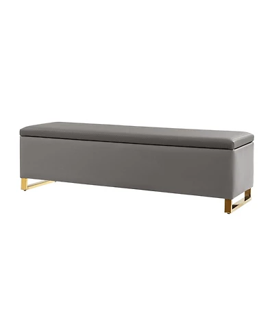 Flora Modern 60" Wide Storage Bench with Two Ottomans