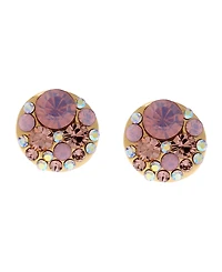 Betsey Johnson Faux Stone Disc Stud Earrings