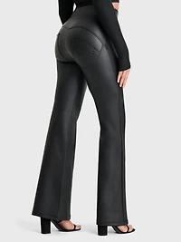 Freddy Women's Faux Leather High-Rise Sculpting Super Flares