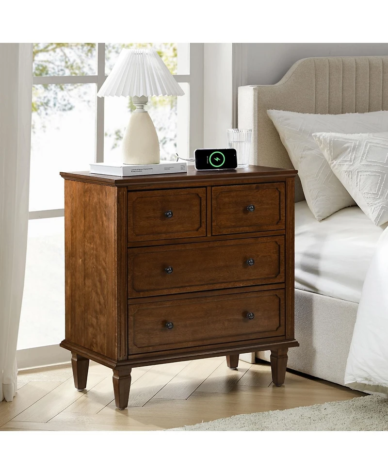 Transitional Hadrian 4-Drawer Accent Chest
