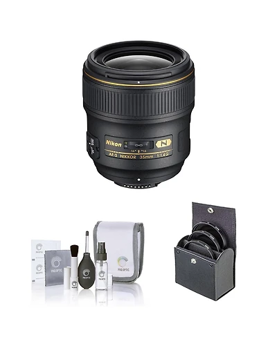 Nikon 35mm f/1.4G Af-s Nikkor Lens, Bundle with ProOptic 67mm Multi Coated Uv Slim Filter, Cleaning Kit