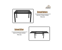 Casainc Aluminum Patio Outdoor Extendable Dining Table