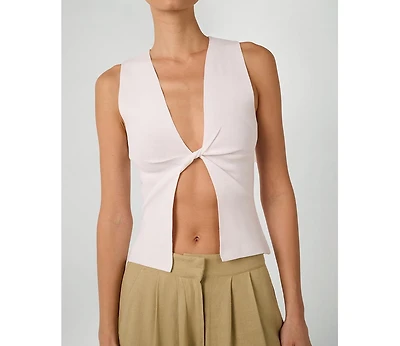 WeWoreWhat Women's Twist Front Flyaway Tank