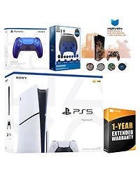 Sony Playstation 5 Slim Disc with Extra Controller, Gamer Starter Kit and MightySkins Decal Voucher + 1 Year Cps Extended Warranty