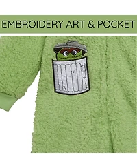 Sesame Street Cozy Sherpa Zip Up Cosplay Costume Coverall