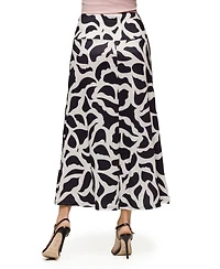 24seven Comfort Apparel Women's Elastic Waist A Line Maxi Skirt