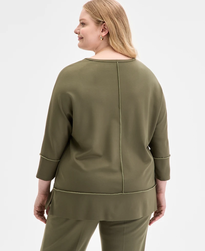 Jones New York Plus Serenity Dolman-Sleeve Tunic