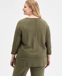 Jones New York Plus Serenity Dolman-Sleeve Tunic
