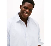Tommy Hilfiger Men's Big & Tall Relaxed Fit Heritage Stripe Long Sleeve Button-Down Oxford Shirt