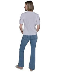 Karl Lagerfeld Paris Women's Logo-Trim Top