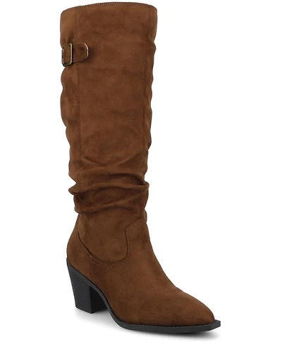 Journee Collection Women's Kaleah Pointed Toe Slouchy Boots