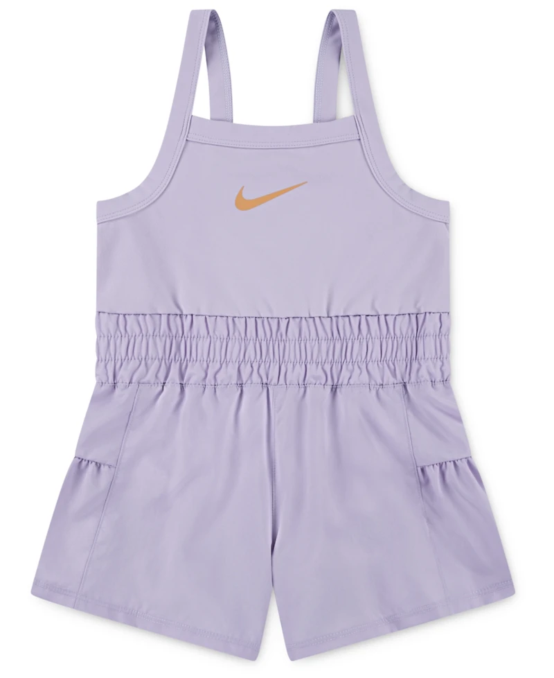 Nike Little Girls Sunny Swoosh Runsie Romper