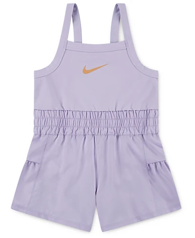 Nike Little Girls Sunny Swoosh Runsie Romper