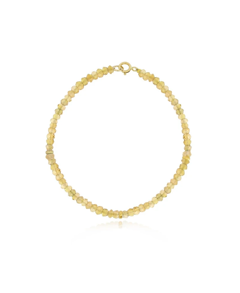 The Lovery Citrine Bead Bracelet 14K Gold