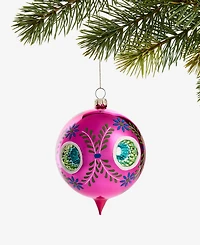 Holiday Lane Merry Magic Red Reflector Ball Ornament, Macy's Exclusive