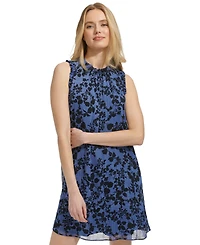 Tommy Hilfiger Women's Printed Ruffle-Trim Shift Dress