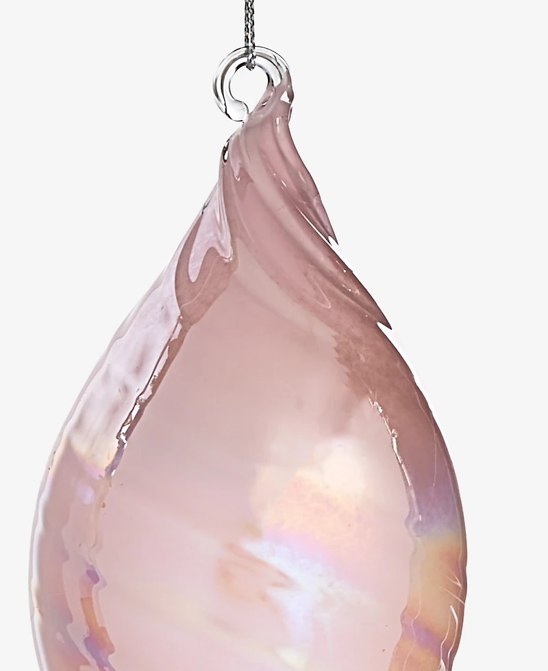 Holiday Lane Pastel Shine Glass Twist Drop Ornament, Macy's Exclusive