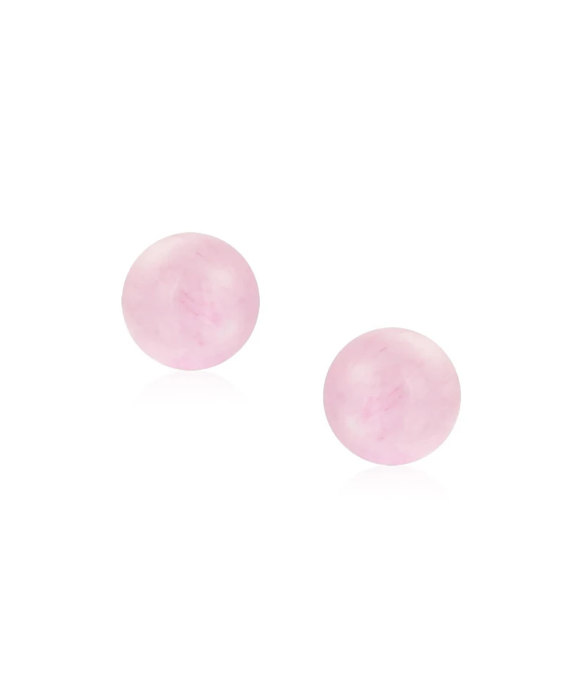 Bling Jewelry Set of 3 8MM Natural Pink Quartz Red Carnelian Green Aventurine Drop Ball Earrings