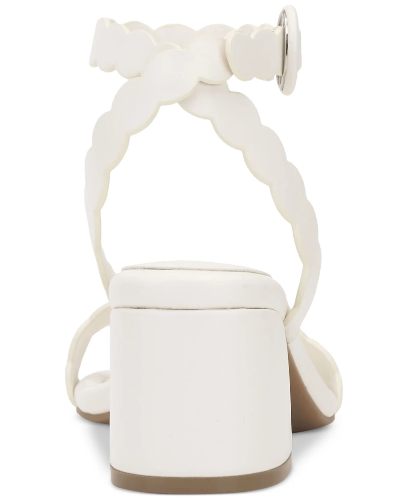 On 34th Women's Pathina Scalloped Block Heel Sandals