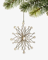Holiday Lane Gilded Glamour Iron Gem Snowflake Ornament, Macy's Exclusive