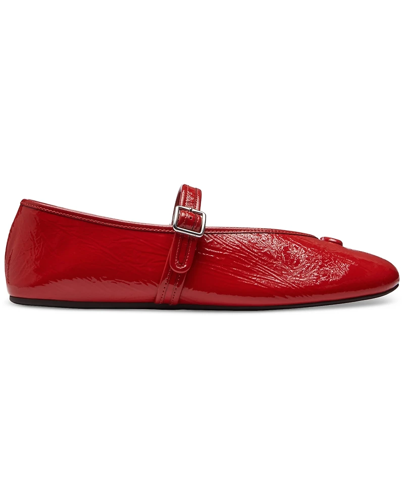 Coach Women's Sculpted C Crinkle Patent Leather Soft Mary Jane Flats