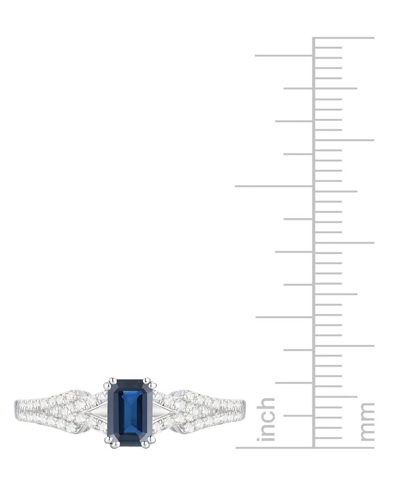 Emerald (5/8 ct. t.w.) & Diamond (1/4 Ring 14k Gold (Also Ruby Sapphire)