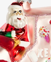Holiday Lane Sugar Plum Glass Santa's Ice Cream Truck Ornament, Macy's Exclusive