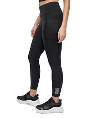 Dkny Sport Women's Rhinestone-Logo High-Rise 7/8 Leggings