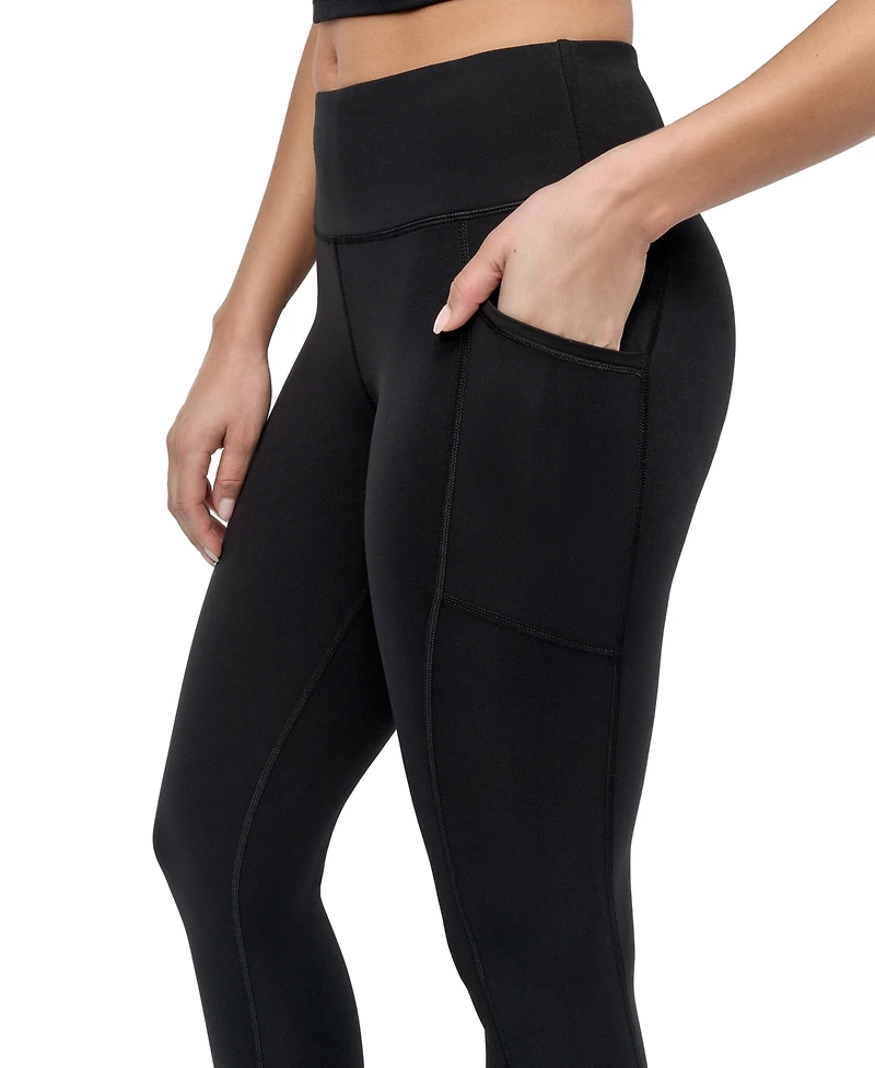 Dkny Sport Women's Rhinestone-Logo High-Rise 7/8 Leggings