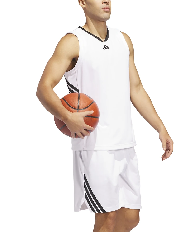 adidas Men's Three-Stripes Legends Basketball Shorts 9"