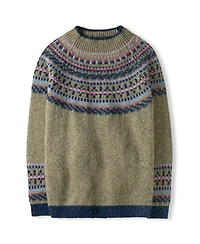 Celtic & Co. Women's Donegal Fair Isle Yoke Sweater