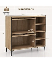 Farmhouse Style Shoe Cabinet – Flip-Up See-Through Doors with Adjustable Shelves for Versatile Storage