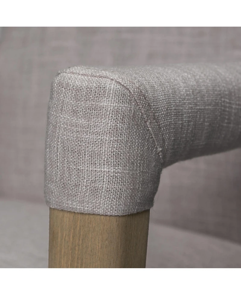 Upholstered Fabric King Louis Back Dining Arm Chair