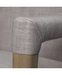 Upholstered Fabric King Louis Back Dining Arm Chair