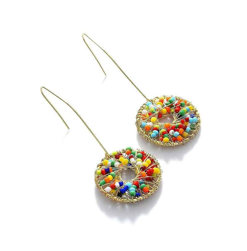 Sohi Women's Bead-Cluster Drop Earrings