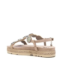 Women's Flat Suede Sandals By Xti