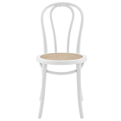 Set of 2 Cane Dining Side Chairs with Vintage Look for Home Decor