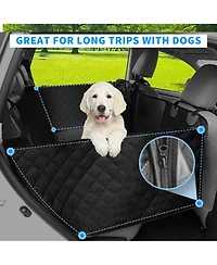 Bingopaw Dog Car Seat Cover With 2 Pockets & Window for Pet Safety