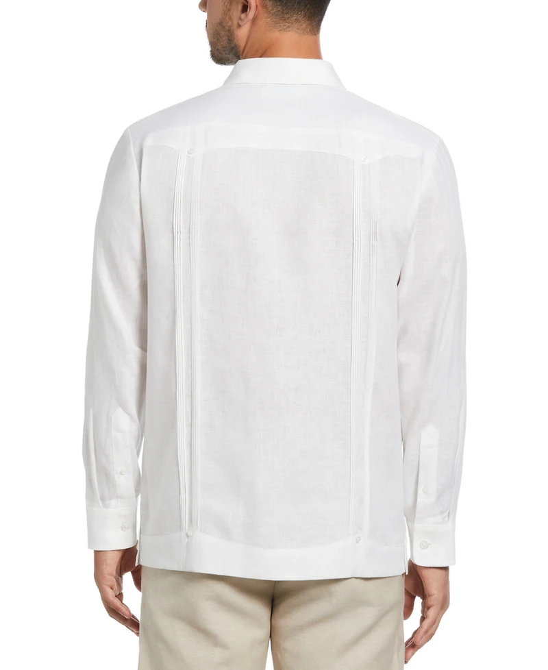 Cubavera Men's 100% Linen Long Sleeve 4 Pocket Guayabera Shirt